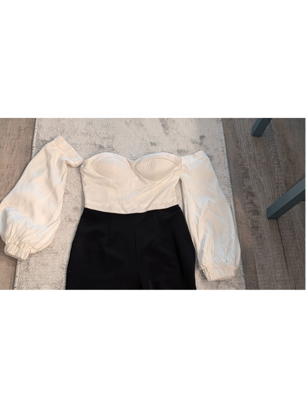NBD Jumpsuit Black White Off Shoulder XS - Picture 9 of 14